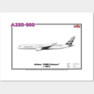 Airbus A350-900 - Airbus "XWB Colours" (Art Print) Posters and Art